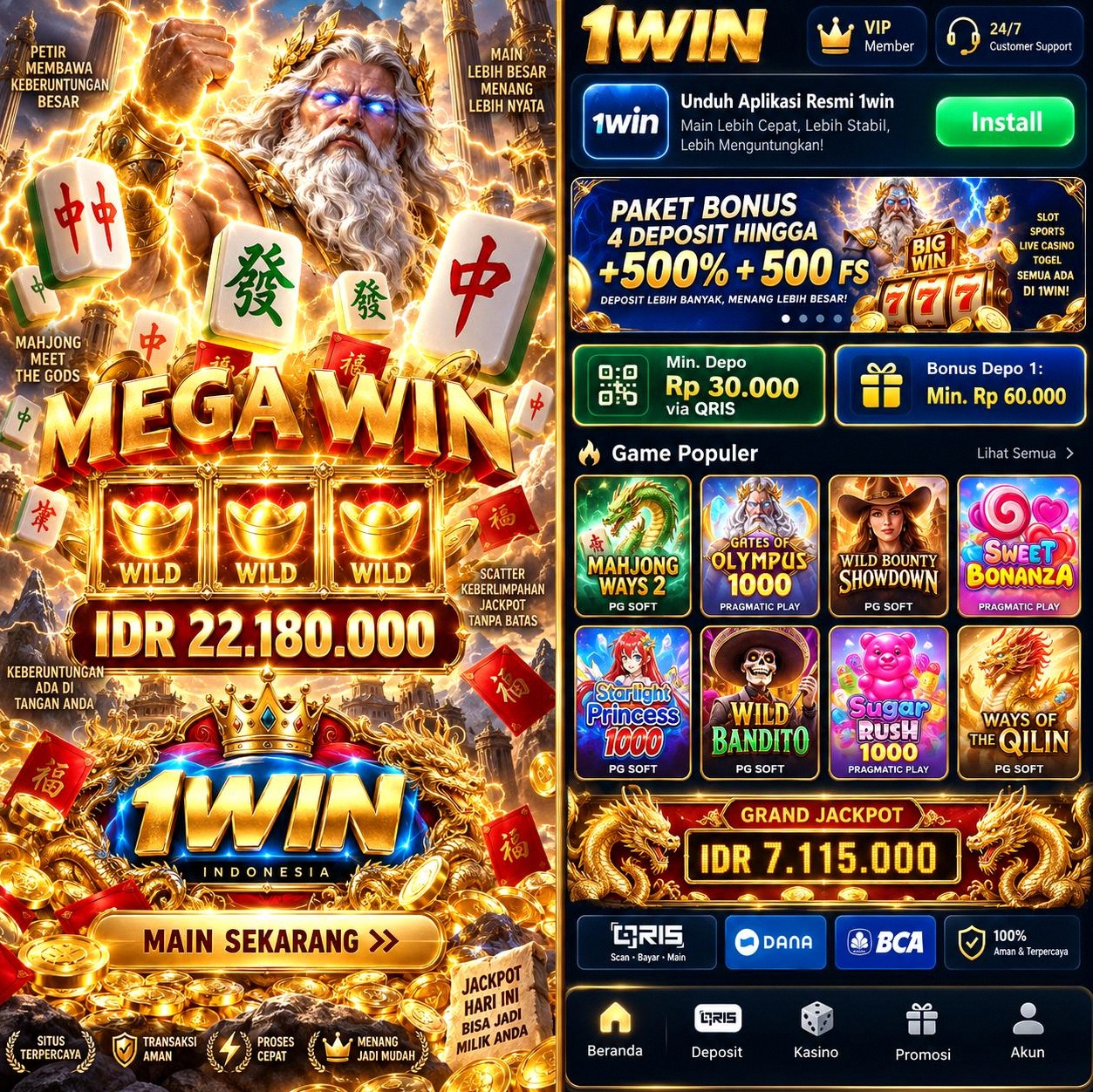 1WIN - Jelajahi Ragam Slot Online dengan Tema Menarik