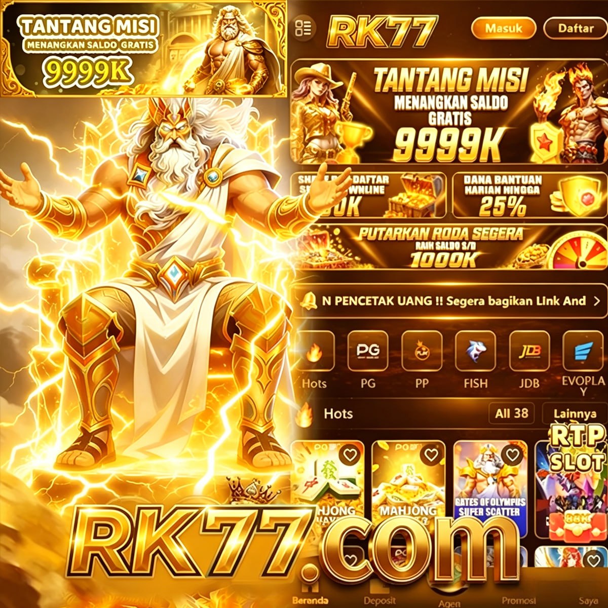 RK77 - Pilihan Game PG Soft untuk Penggemar Slot Online